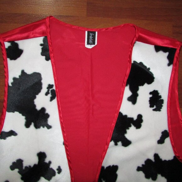 Fredericks of Hollywood Cow Print Fringed Vest - 2X - NEW - Picture 3 of 4